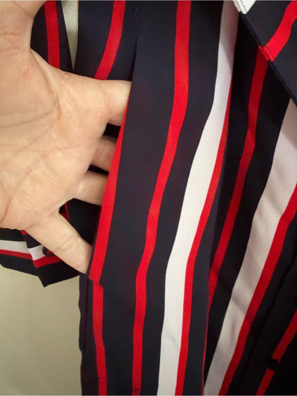 TOMMY HILFIGER Shirt Dress w/Tie Belt - Women’s Size Small/P - Red/White/Blue - Picture 11 of 15
